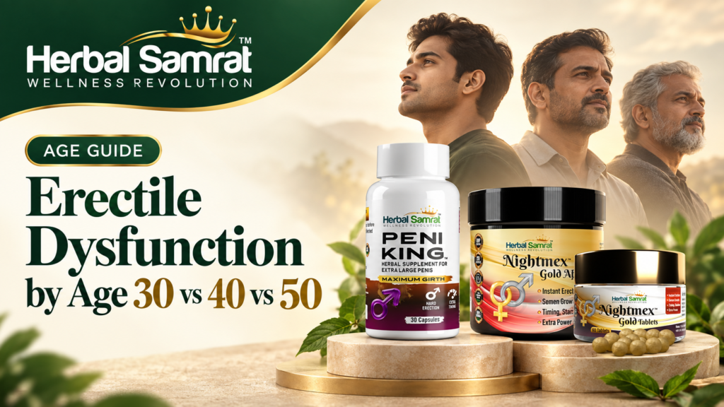Erectile Dysfunction by Age 30 vs 40 vs 50