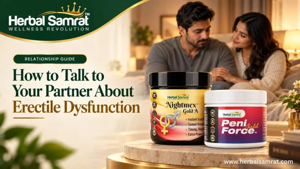 Illustration for guide to talking with your partner about erectile dysfunction