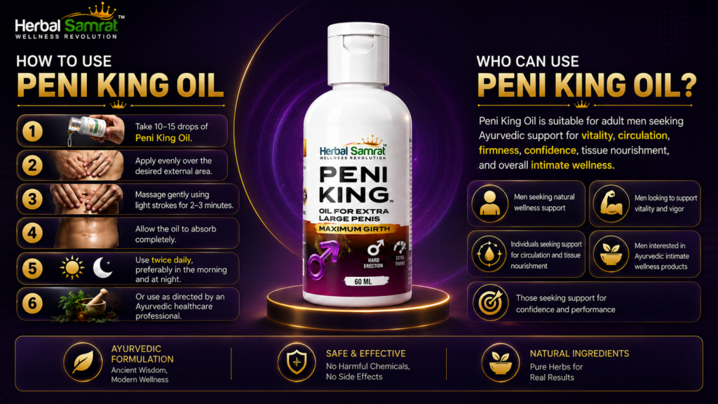 Peni King Oil product banner – Herbal Samrat